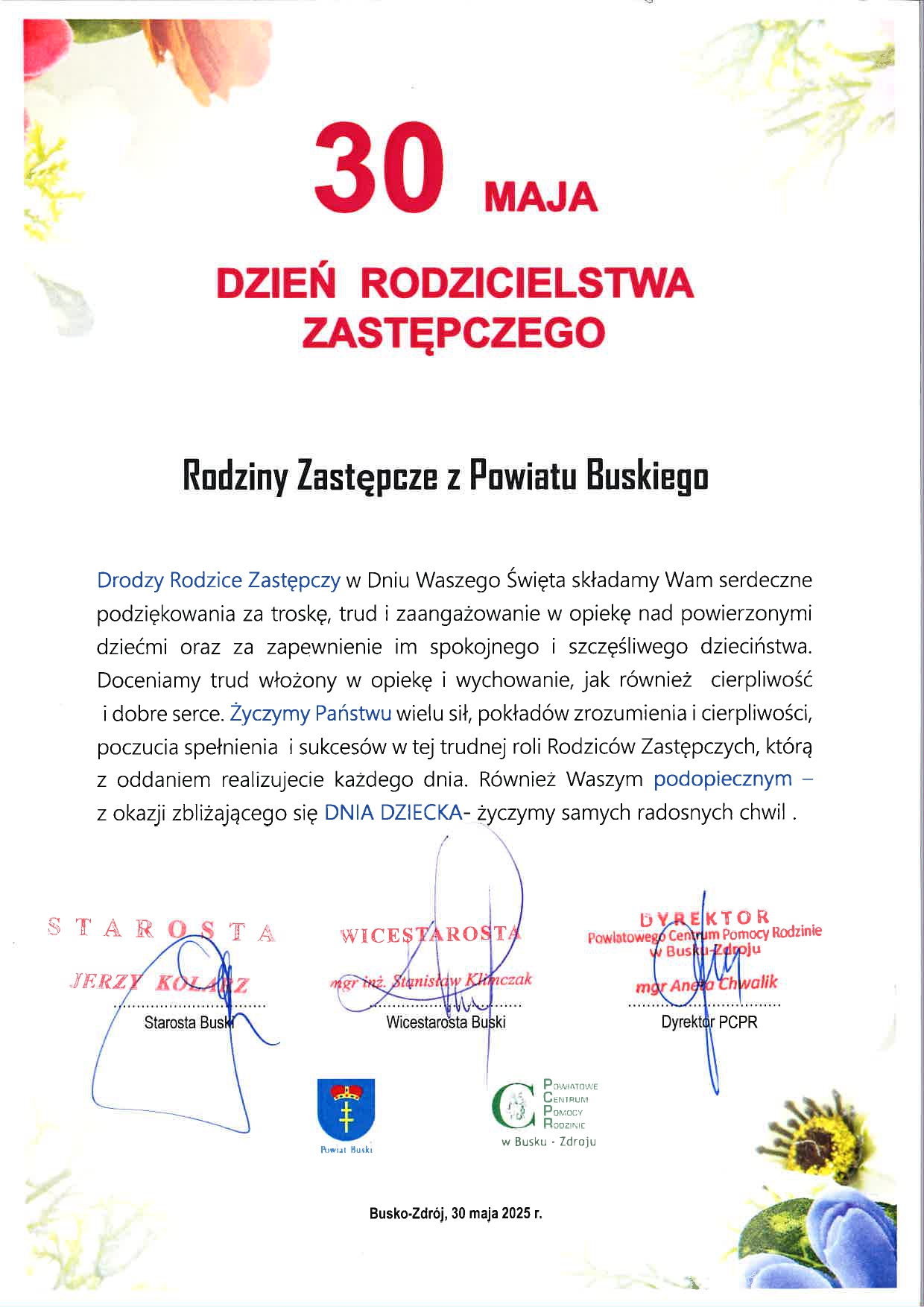 30 maja &ndash; Dzień Rodzicielstwa Zastępczego